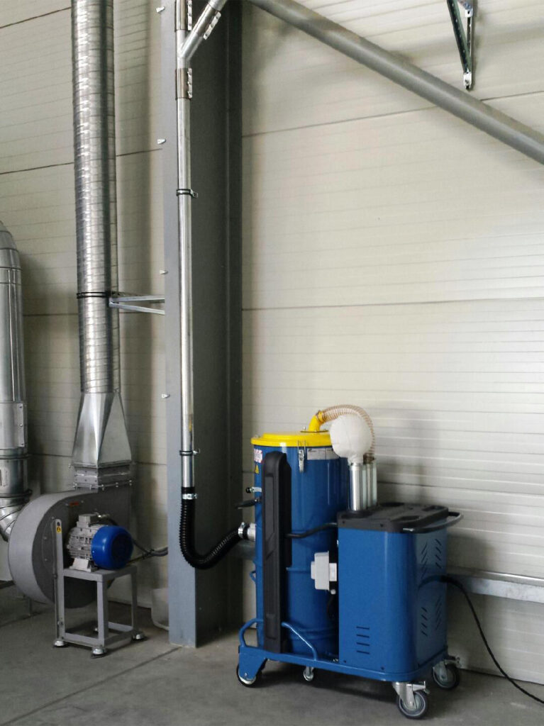 Mobile Industriesauger von Dietrich Industrietechnik zur Integration in Entstaubungs- und Absaugsysteme