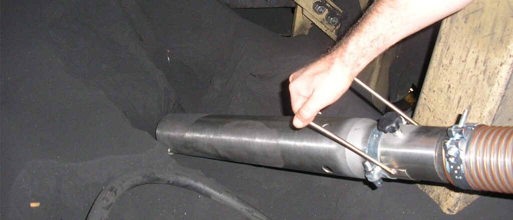 Massensaugrohr zum Ableiten von großen Materialmengen